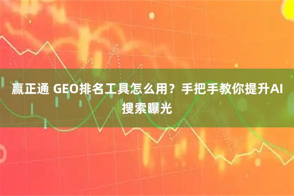 赢正通 GEO排名工具怎么用？手把手教你提升AI搜索曝光